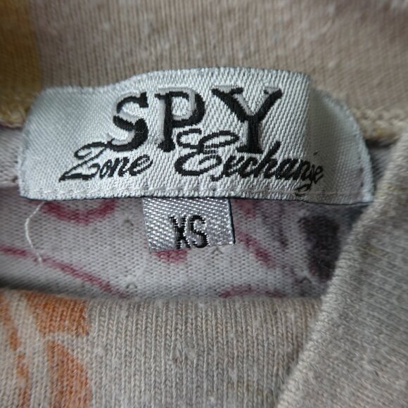 Vintage Y2K Spy Zone Exchange Pullover Top Embroidered Sequin Butterflies Mock - Picture 6 of 7